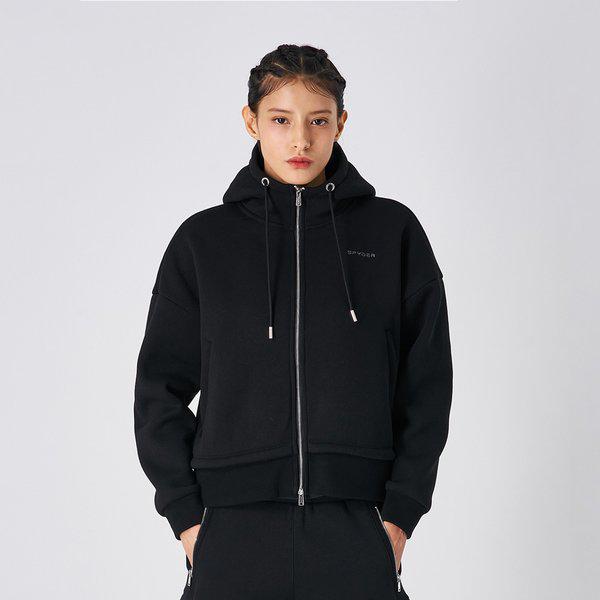[] 女性用セーターライクセットアップジップアップSPJWCNFT357WBLK