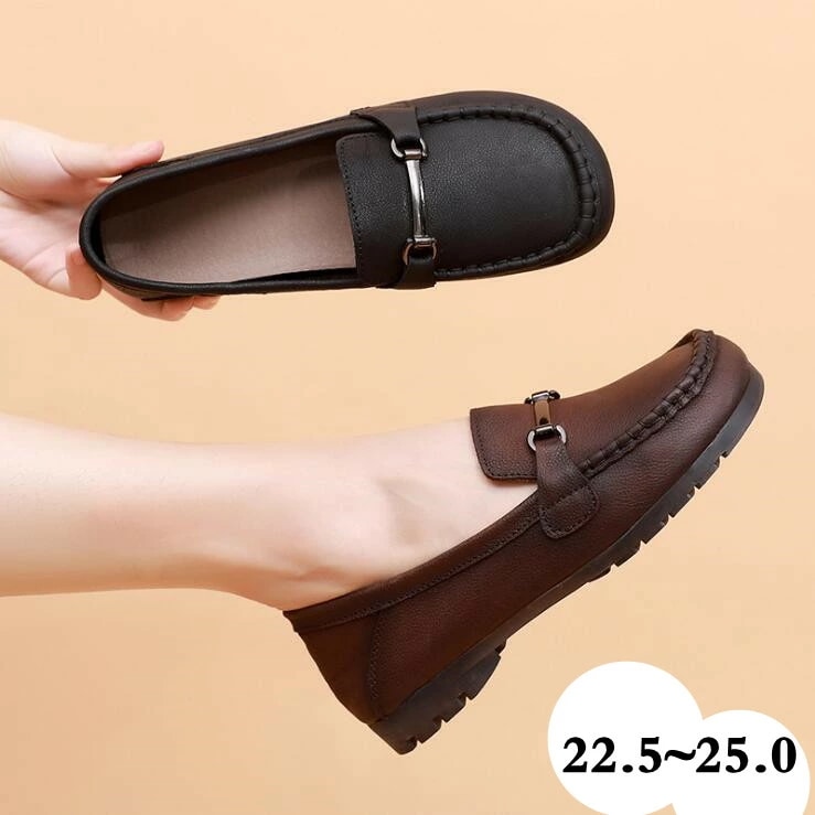 本革 スリッポン レディース カジュアルシューズ 幅広 外反母趾 軽量 防滑 歩きやすい 痛くない サイドゴア コンフォートシューズ 黒 ブラック ブラウン ママシューズ プレゼント 敬老の日 牛革 8,327円