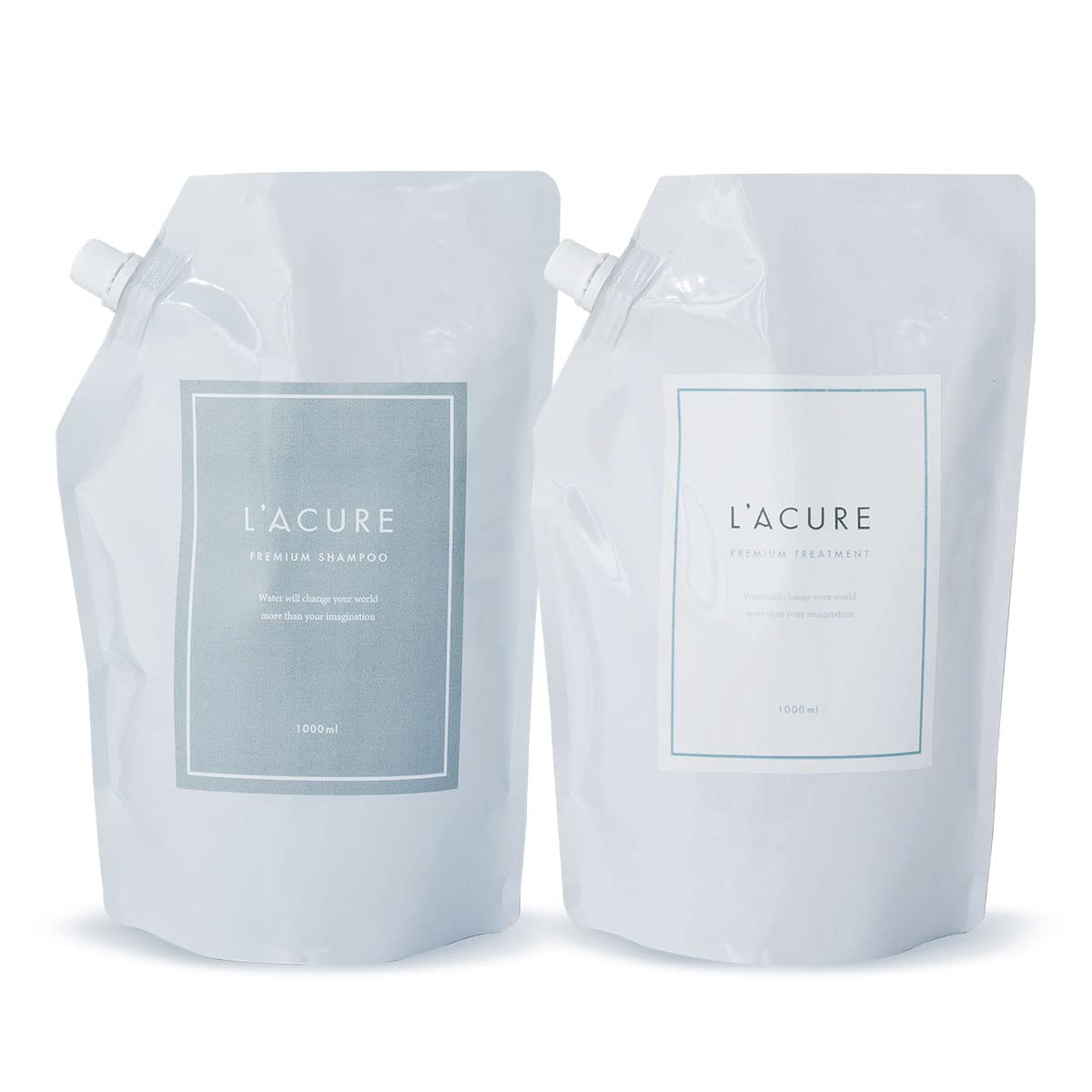 L ACURE ラキュア シャンプー トリートメント セット アミノ酸シャンプー サロン専売 美容室専売品(ラキュア プレミアム 詰替え 各 1000ml)