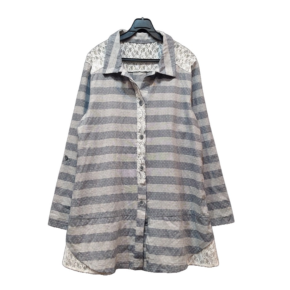 マフク 綿 ロングシャツab7091