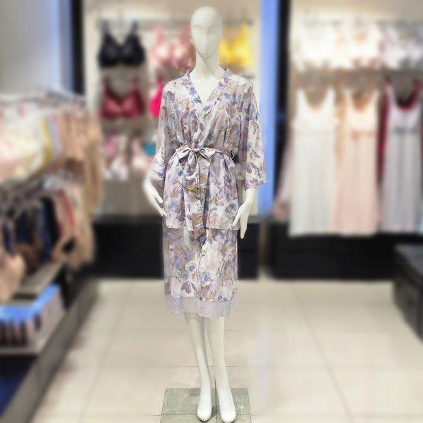 ミスティガーデンフラワープリントショートローブガウンセット(ogn5245/ofs5245)_s