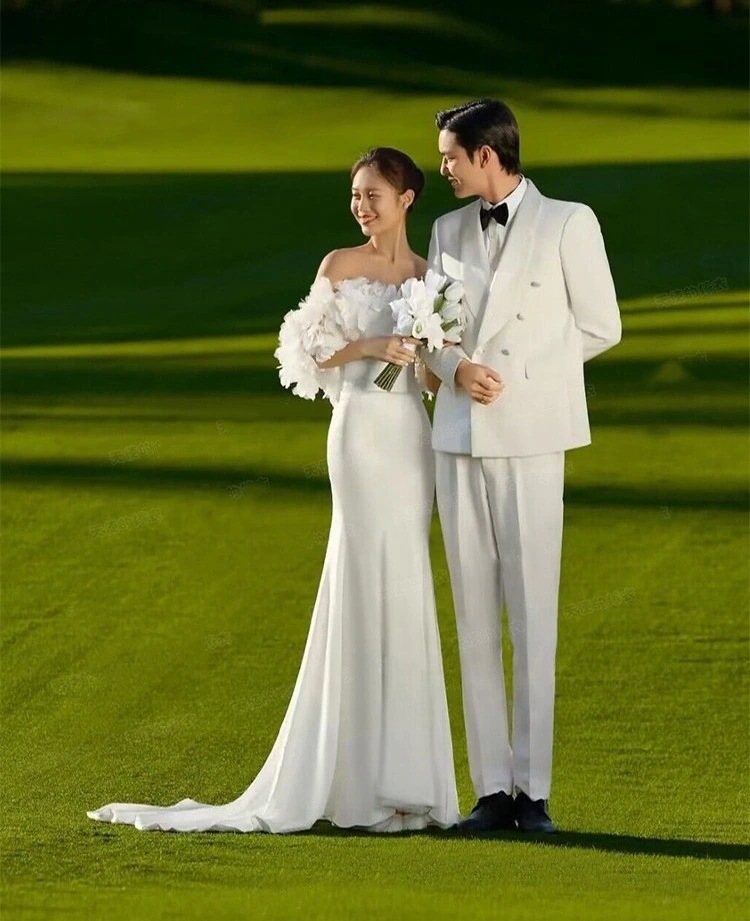 花の袖なしドレス ウェディングドレス 白 レディース 結婚式 二次会 花嫁 披露宴 演奏会 大きいサイズ パーティードレス フォーマル