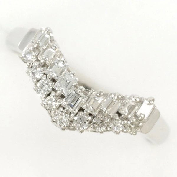 PT900 プラチナ リング 指輪 16号 ダイヤ 0.50 総重量約5.1g ジュエリー 中古