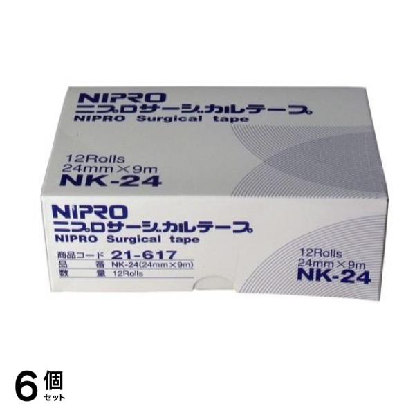 ニプロ サージカルテープ 12巻 (24mm×9m NK-24) 6個セット