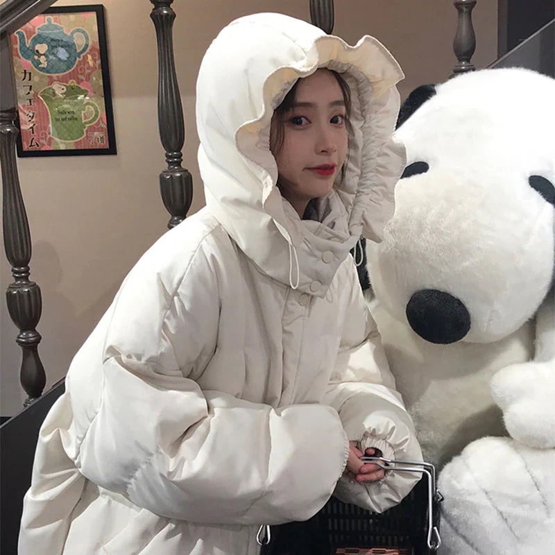 冬 新作 中綿 秋冬コート 大きいサイズ レディース 小柄な人レディースファッション 厚手中綿コート キュート フード付きアウター防寒カジュアルコートトップス