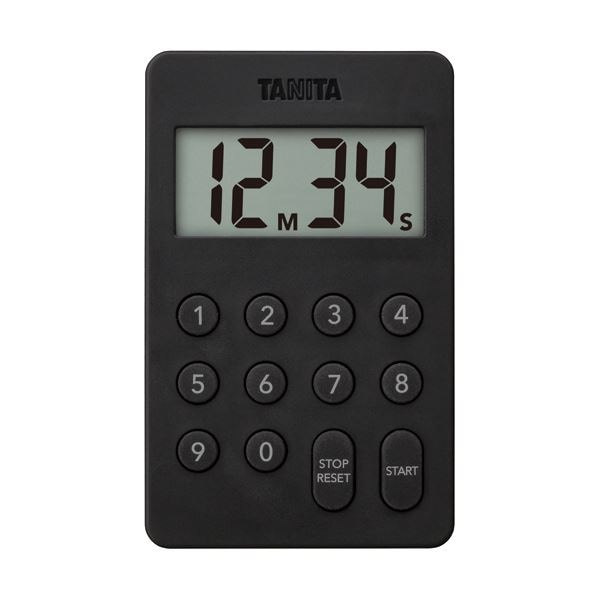 (まとめ)タニタ デジタルタイマー100分計 ブラック TD-415-BK 1個(×5セット)