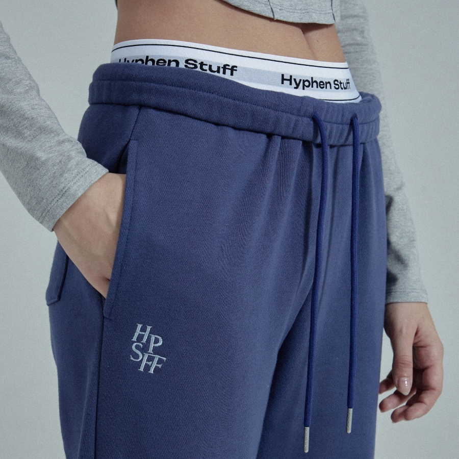 Folding Band Sweat Pants[BLUE]