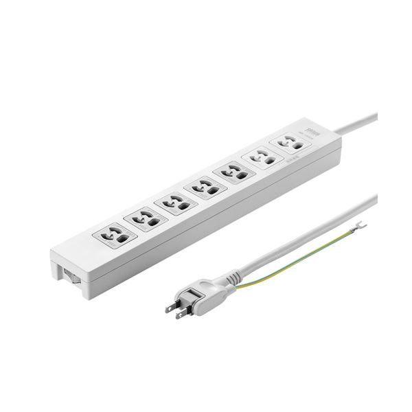 （まとめ） サンワサプライ 電源タップ TAP-F37-2KSR (×2セット)