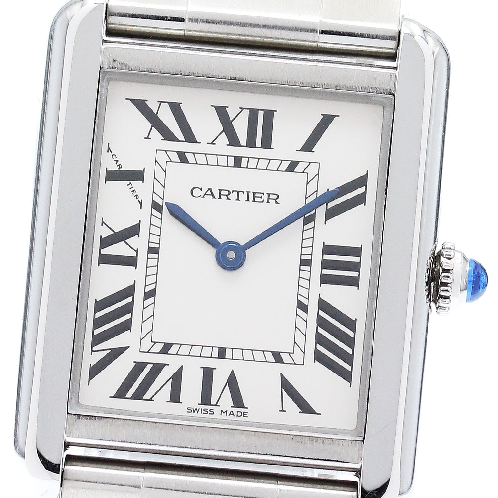 カルティエ CARTIER W5200013 タンクソロ SM クォーツ レディース 保証書付き_869300【中古】