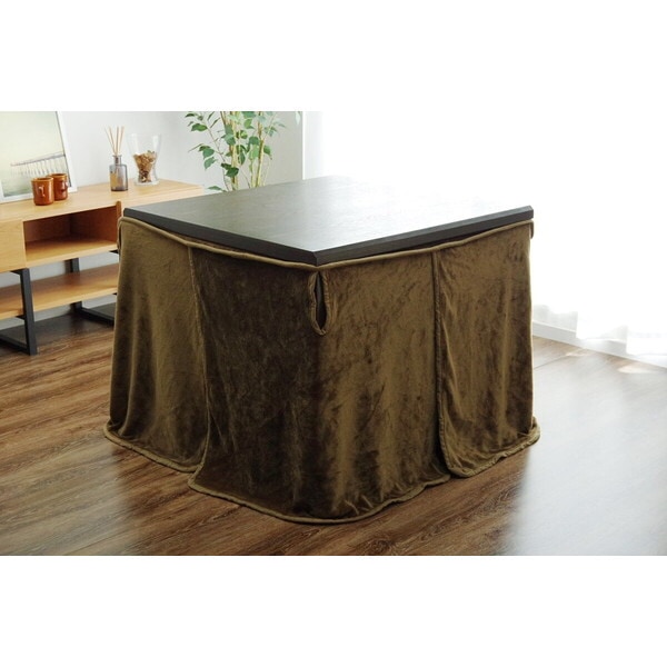 1181480063240 こたつ布団用 中掛け毛布 洗える ハイタイプ フランネル ブラウン 約80×120×65cm メーカー直送