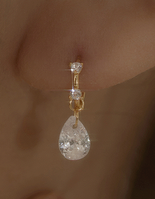 14k post ミュエル ワンタッチ リングピアス