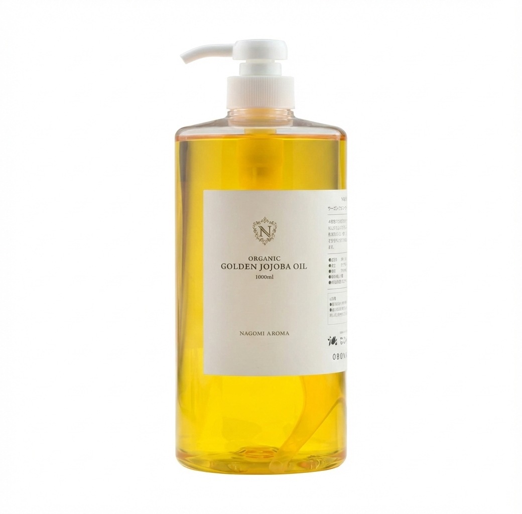 ホホバオイル オーガニック ゴールデン 生 1000ml / キャリアオイル ヘアケア ヘアオイル 業務用 マッサージオイル スキンケア