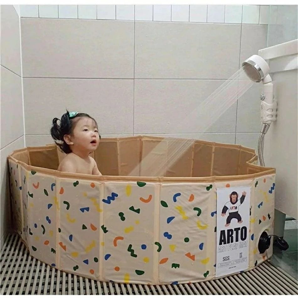 大安売り子供プール 空気入れ不要 120cm プール ベビー用 ペット 犬 バスタブ ビニールプール ベランダ 折り畳み プール 冬 日光浴 ペット用バスグッズ ベビー キッズ 子供用 プール 持ち運