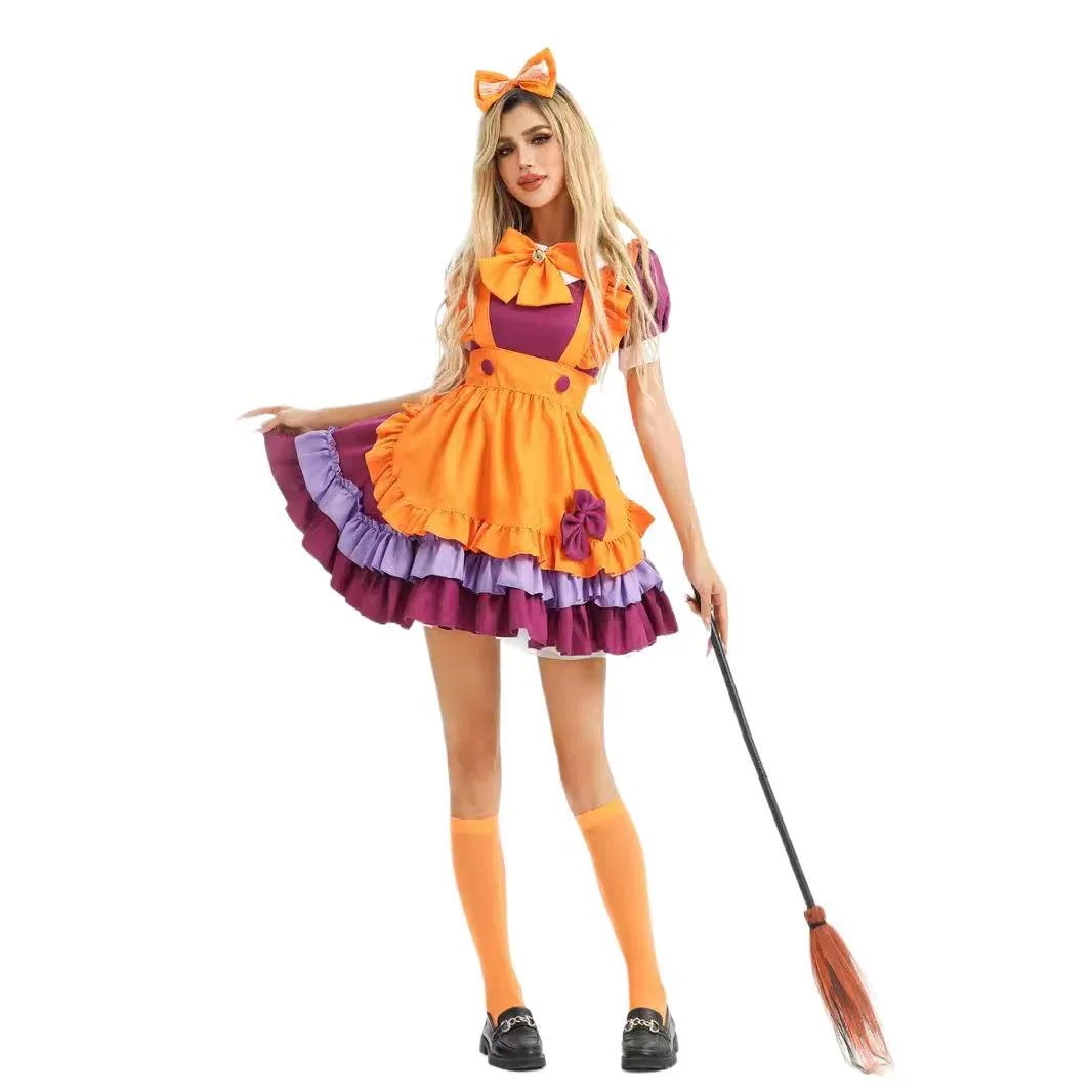 2024 ハロウィン衣装 パンプキンスカート ロリータ ロリータ メイド服 コス ステージ パフォーマンス衣装 大きいサイズ ドレス