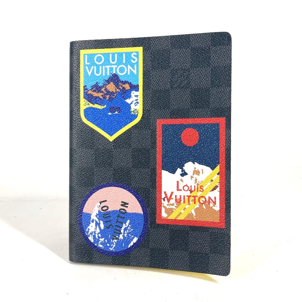 ノートブック GI0299 ロゴ ダミエグラフィット ステーショナリー ノート メモ帳 ダミエグラフィットキャンバス ブラック