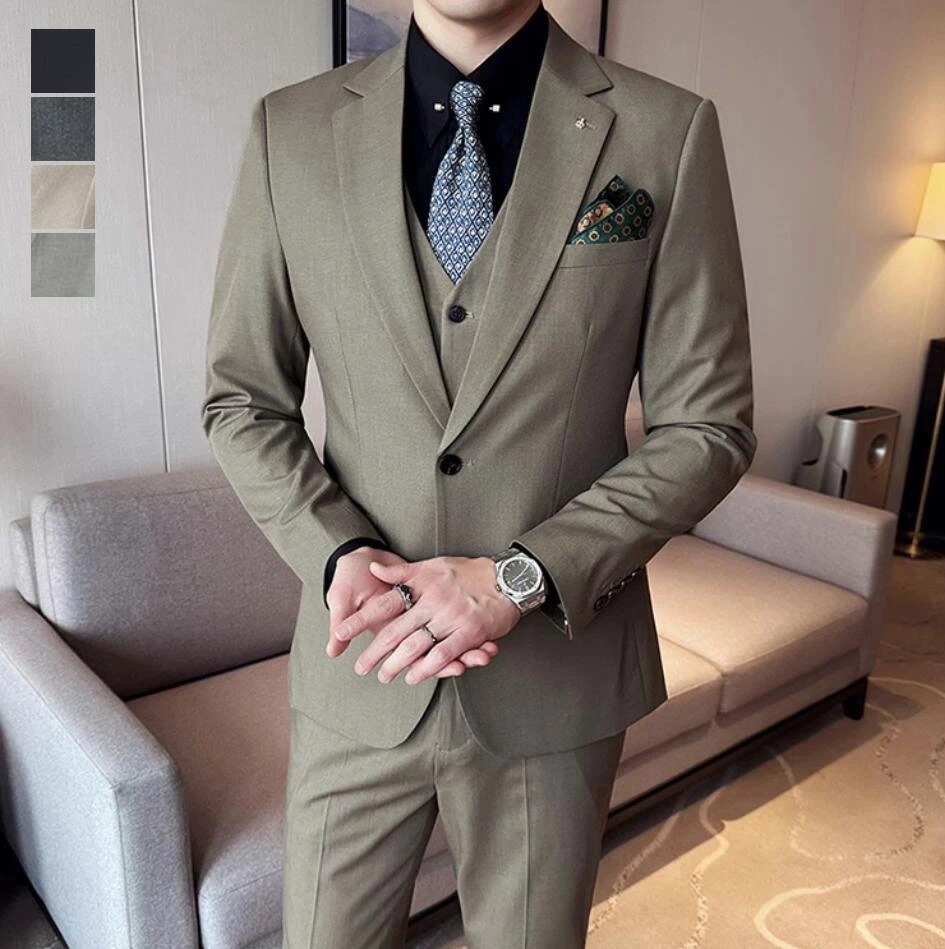 メンズスーツ セットアップ スーツセット ビジネススーツ スリーピース シングルスーツ 通勤 入社 卒業 成人式スーツ スーツ メンズ 紳士服 フォーマルスーツ 上下セット 大きいサイズ 細身スーツ