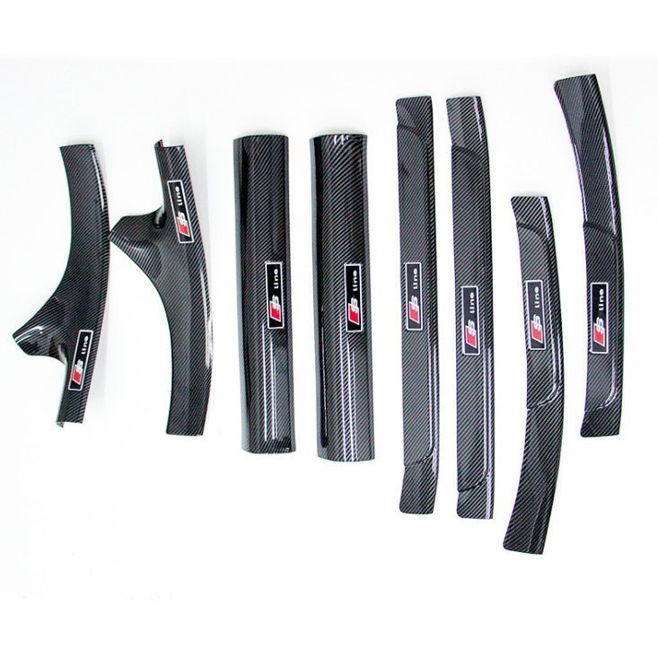 スカッフプレートAUDI アウディ A7 4ドア車専用 0918年 ステップガード 外側 +内側　ABS製　四ドア 8Pセット カーボン調 10,220円