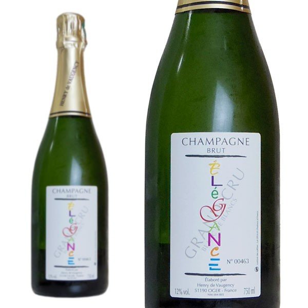 優先配送 シャンパン 750ml 2019リリース キュヴェエレガンス グランクリュ アンリドヴォージャンシー スパークリング・シャンパン