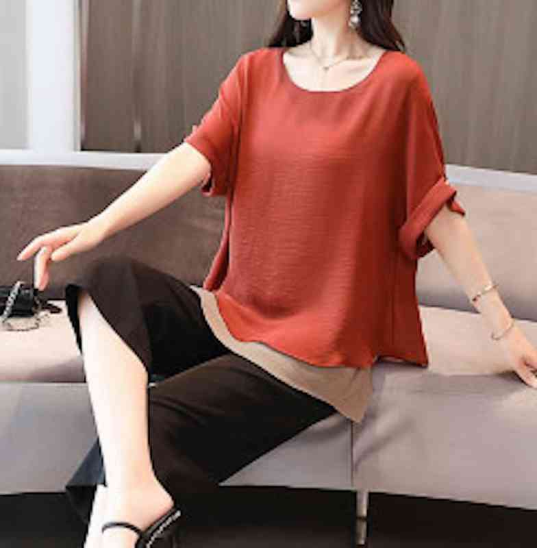 Tシャツ レディース 無地 ジム 半袖 春 夏 ゆったり Vネック 涼しい ブラウス コーデ シャツ カジュアル 薄手 おしゃれ 人気 ロング 40代 ロゴ 7分袖 5分袖 大人 スポーツ ブランド