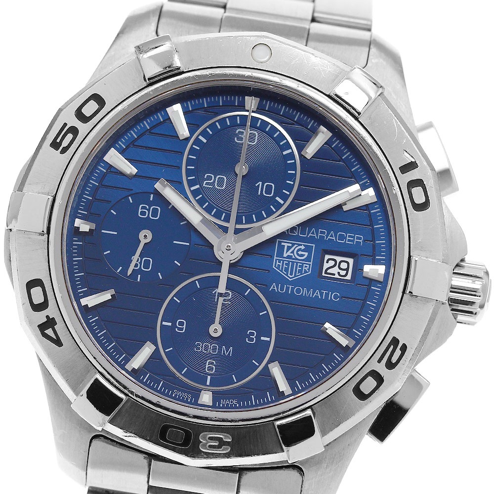 タグホイヤー TAG HEUER CAP2112 アクアレーサー クロノグラフ デイト 自動巻き メンズ 箱保証書付き_824127【中古】