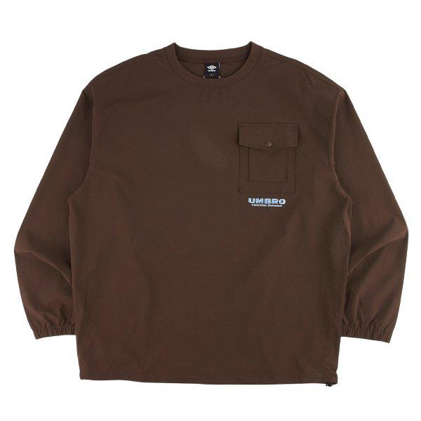 ユーティリティポケットピステ長袖Tシャツ UQ121CWT26 BRW
