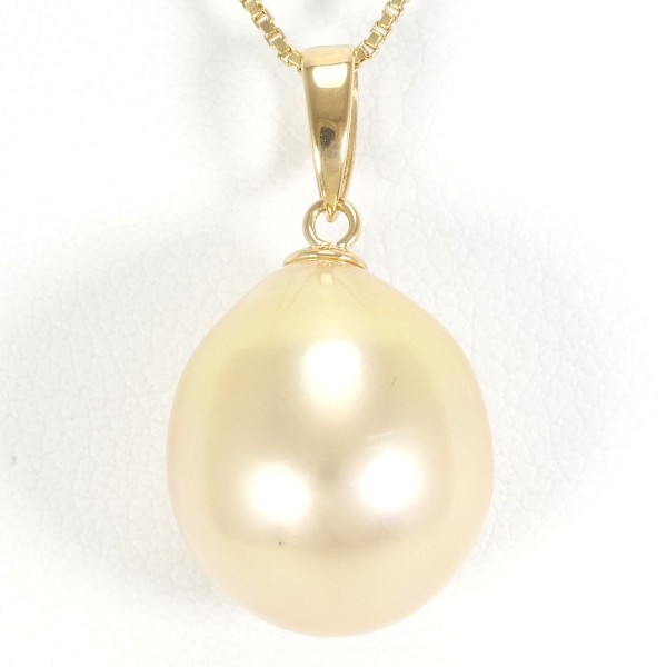 K18 18金 YG イエローゴールド ネックレス パール(真珠) 約46cm ジュエリー 中古