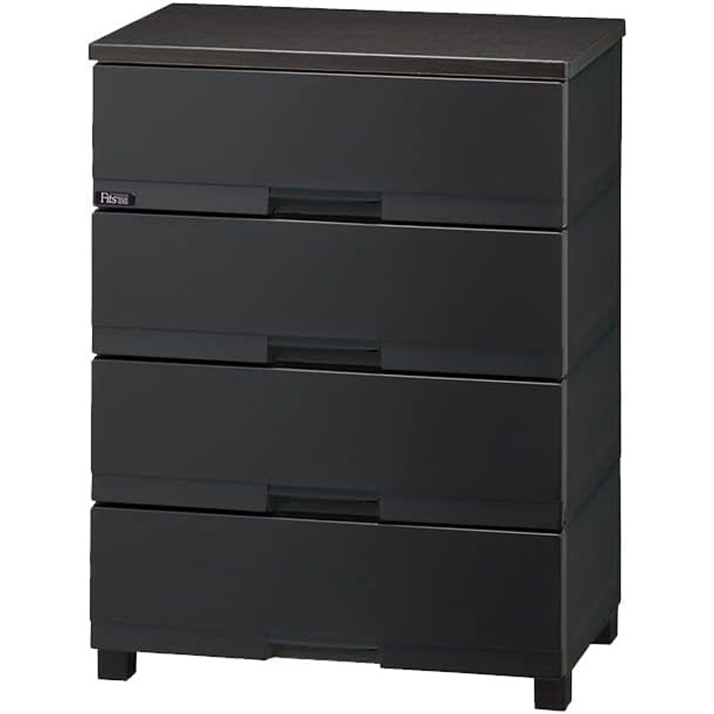 天馬 Tenma フィッツプラス プレミアム チェスト 4段 プレミアムブラック 幅65cm FP6504