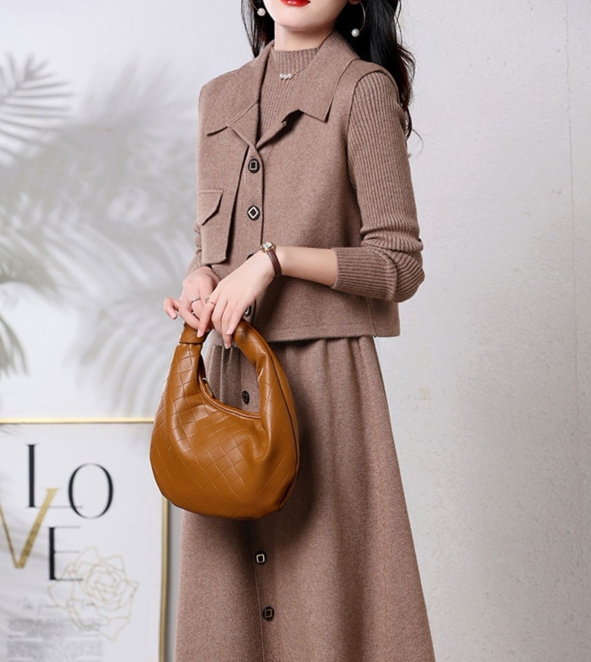 セットアップ デート モテアイテム ニットワンピ ミモレ丈 長袖 リブニット 可愛い きれいめ 上品 おしゃれ かっこいい 可愛い ラブリー キュート ガーリー クール モード系 セクシー