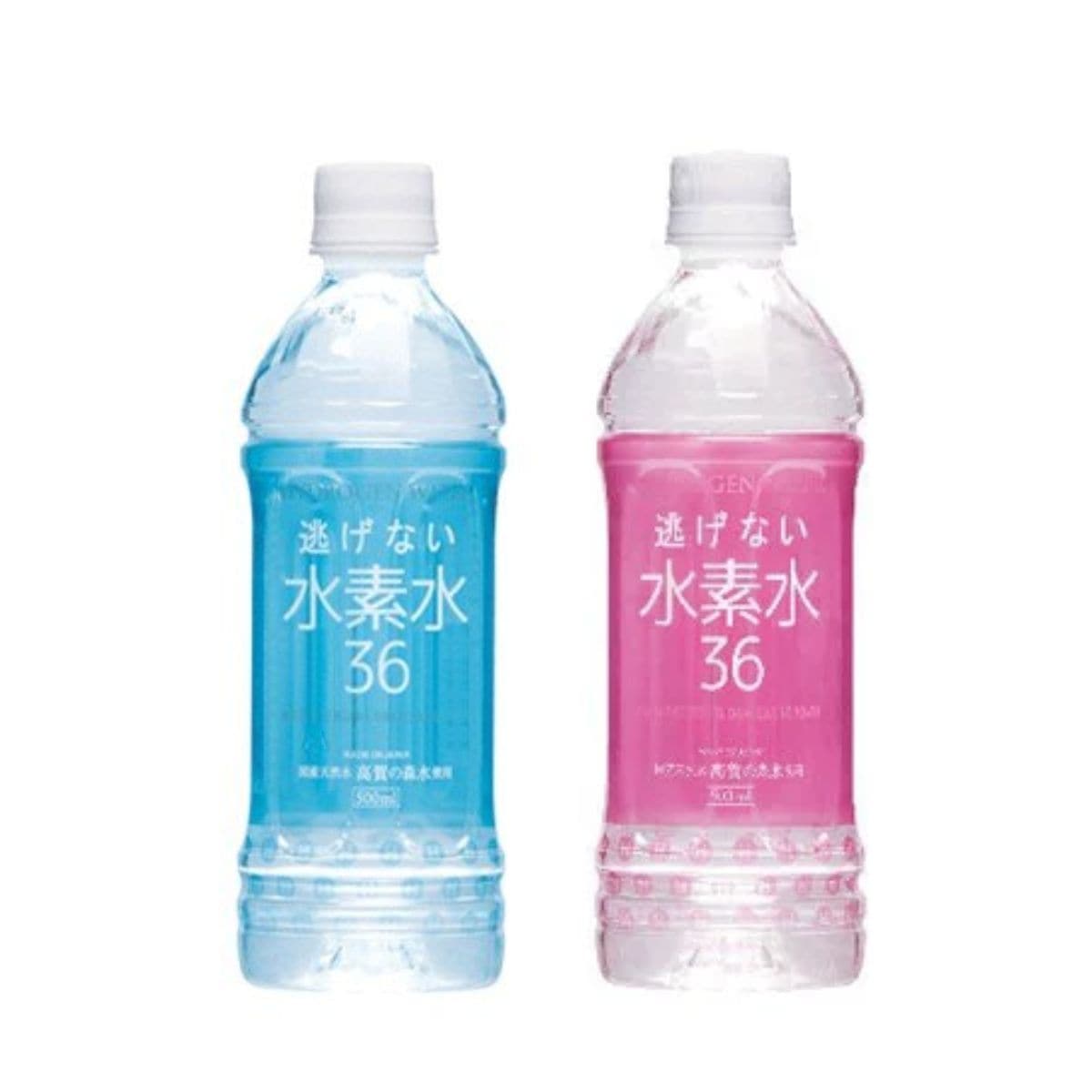 奥長良川名水 逃げない水素水36 500ml×24本入【ブルーとピンク各1ケース】【500ml色違い】 特許取得 国産 天然軟水 水 ミネラルウォーター モンドセレクション