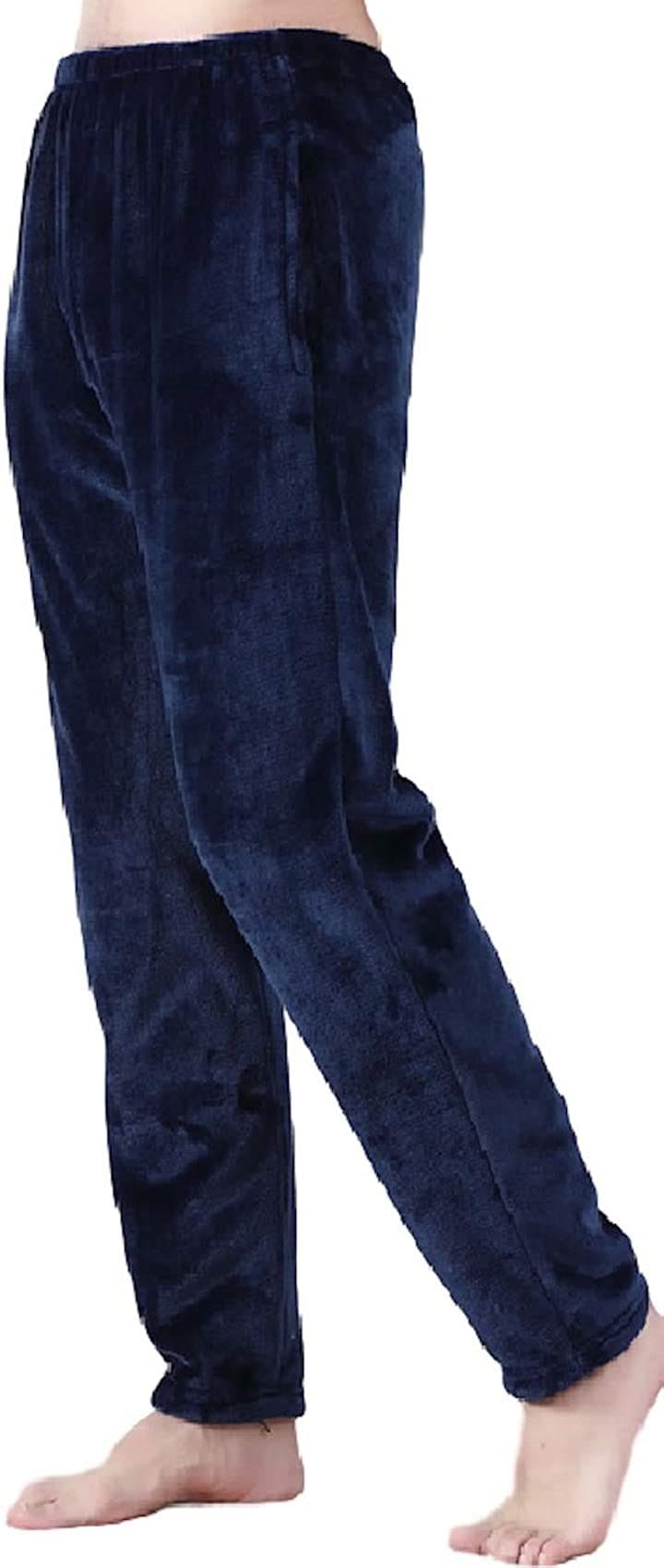 あったか パンツ もこもこ ルームウェア 無地 XLサイズ(ネイビー, X-Large) 4,817円