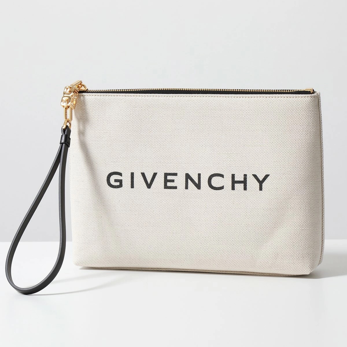 GIVENCHY ジバンシィ クラッチバッグ BB60KSB1F1 BB60KSB1DR メンズ ポーチ リストレット付き ロゴ セカンドバッグ キャンバス 鞄 DR/255-BEIGE/BLACK