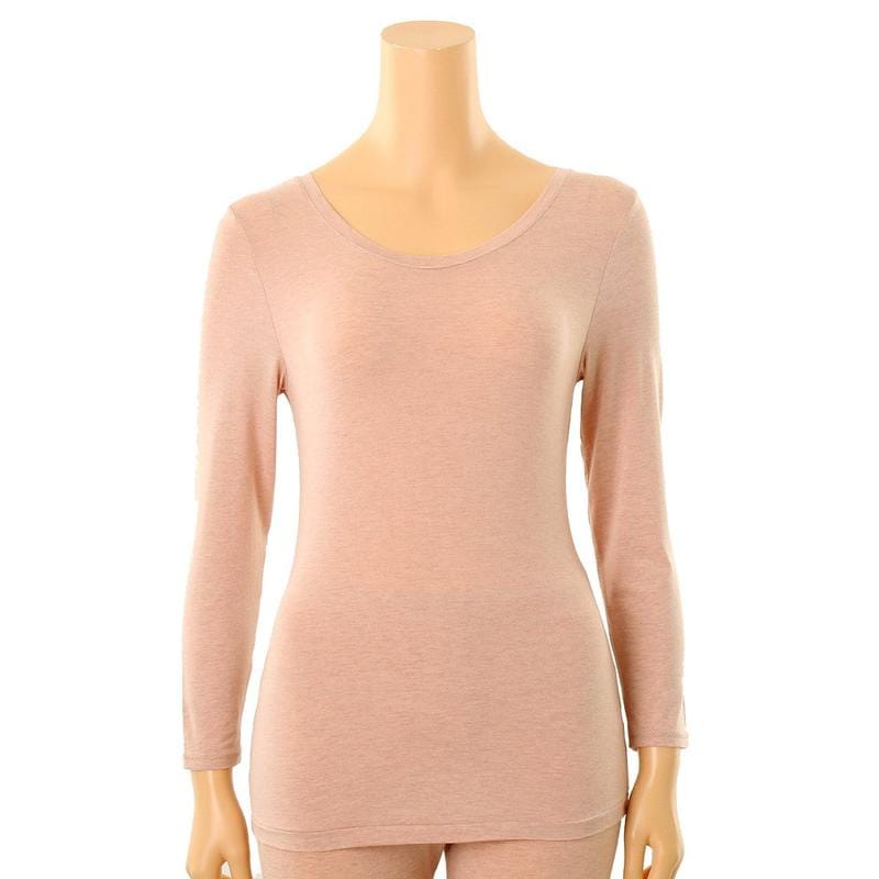 優れた保温性 モダールカシミヤ 女性用下着 長袖トップス(WLG2352C)