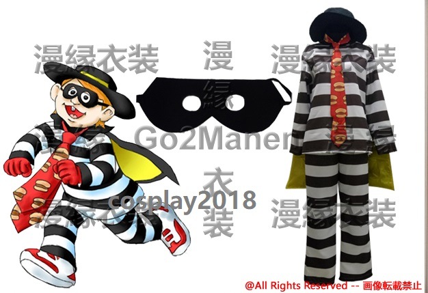 コスプレ衣装 ハンバーグラー マクドナルドのキャラ J216