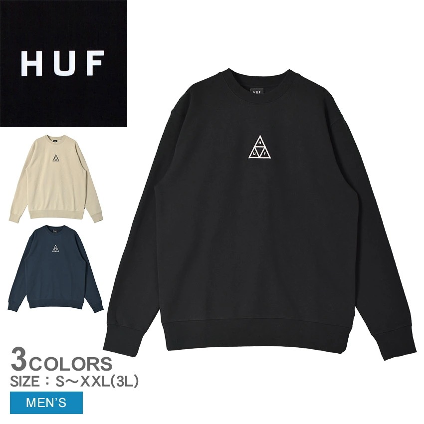 メガ割 メンズ ウェア トップス トレーナー プルオーバー 裏起毛 スエット スケーター スケボー 長袖 ロングスリーブ SET TRIPLE TRIANGLE CREWNECK PF00650