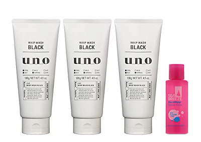 他サイト： 【Amazon.co.jp限定】 【まとめ買い】uno(ウーノ) ホイップウォッシュ (ブラック) 洗顔料 130g ×3個 + おまけ セット 4個アソートの商品画像