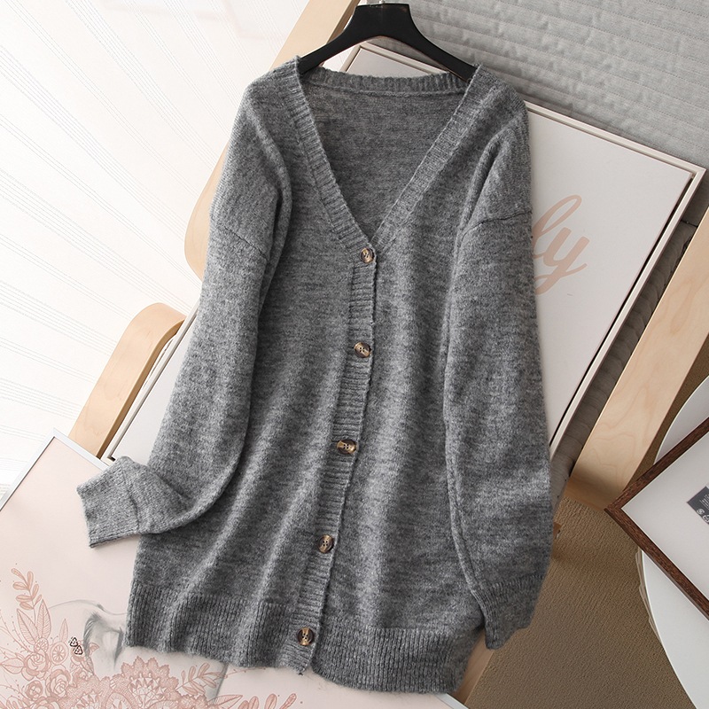 トップス セーター カーディガン 袖あり 長袖 Vネック かわいい 大人可愛い きれいめ シンプル