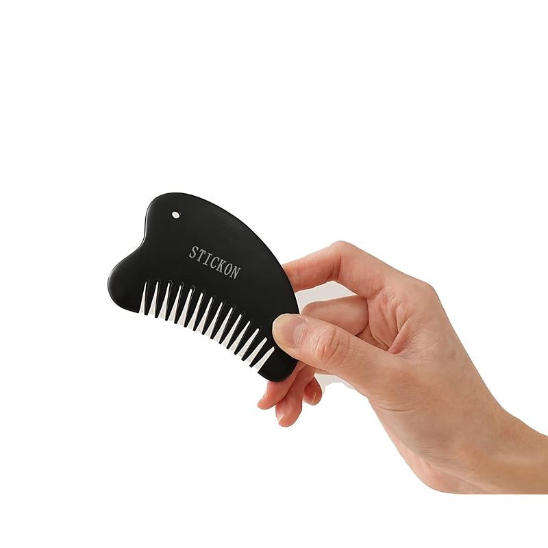 HCSS【全身リフレッシュ】かっさ プレート天然石 美顔 カッサプレート 筋膜ナイフリリースツール 全身マッサージ(石のくし形)(STSJS)