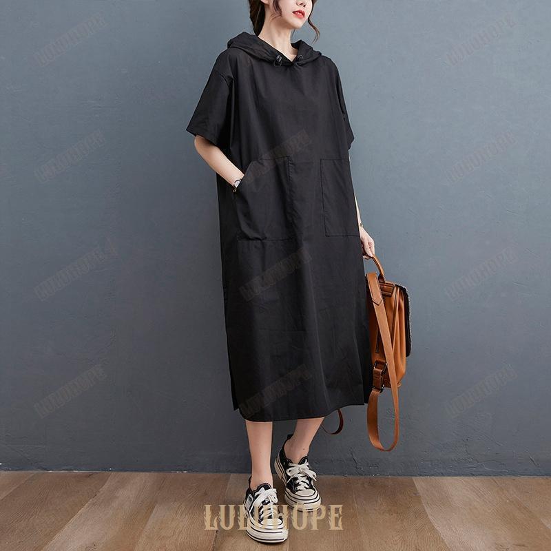 シャツワンピース 夏 ワンピース レディース ブラウス 春 白 夏 半袖 ロング 大きいサイズ きれいめ ミモレ 無地 チュニック 夏 綿 ウエストリボン