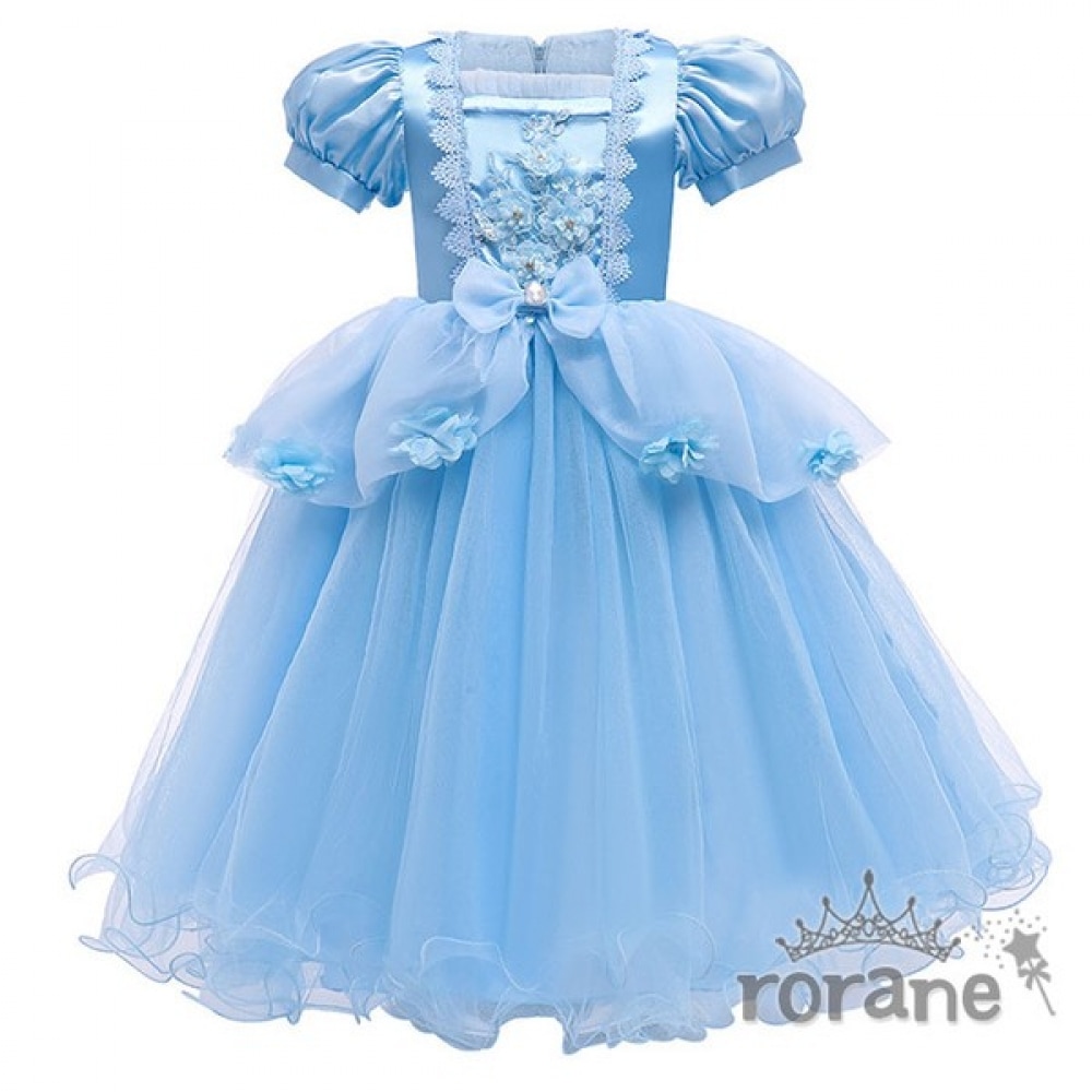 [ロラネ] 女の子フラワーシンディプリンセスドレス