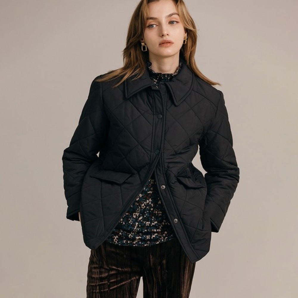 (マックスカルティッジオ) スタンダードカラーネックキルティングジャンパー