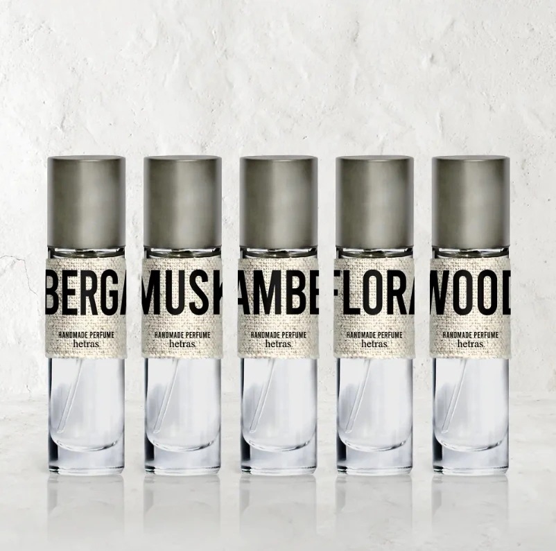 【NEW】 レイヤードハンドメイドパフュームセット 15ml×5本 ミニ香水コレクション 持ち運び便利 重ね付けOK 気分で選べる デイリーフレグランス ギフト向け