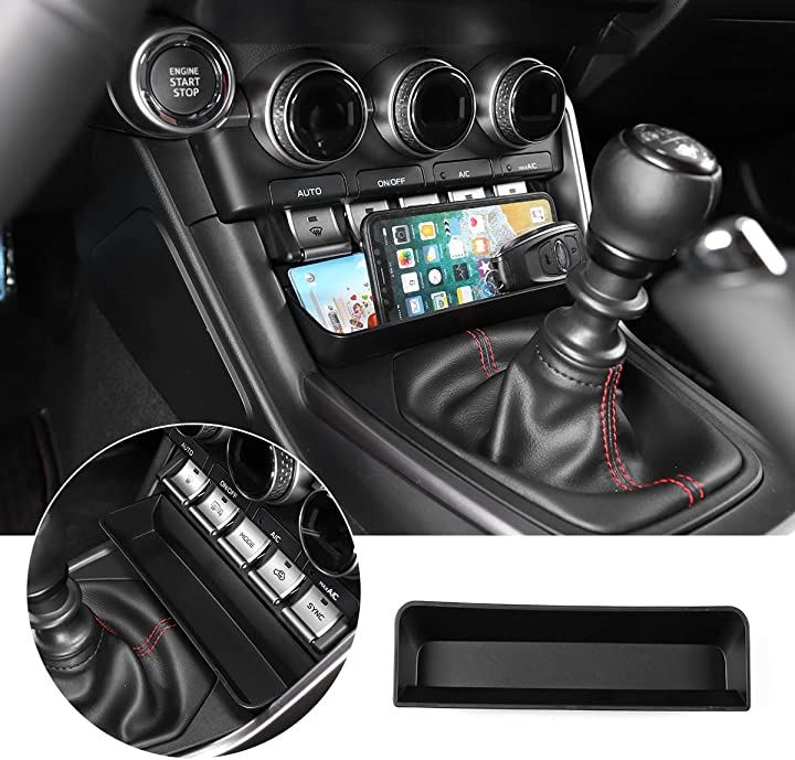 スバル BRZ/トヨタ 86 2022に対応 車用 ギア収納ボックス 小物入れ カード収納 収納トレイ 携帯 小さな物収納 カー用品 内装パーツ アクセサリ ABS樹脂