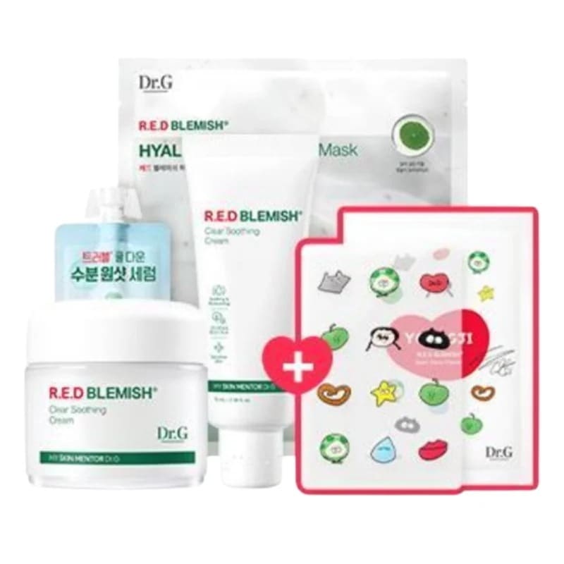 [25SS/新作]レッドブレミッシュ クリアスージングクリーム 70ml*2+ヒアルシカスージングセラム 10ml+ヒアルシカクーリングジェルマスク 1枚+トラブルカバーパッチ 1枚