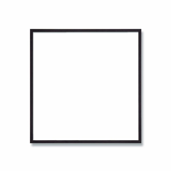 角額細い木製正方形額壁掛けひも紫外線から作品を守るUVカットアクリル付き　9102 350角（350350mm）墨