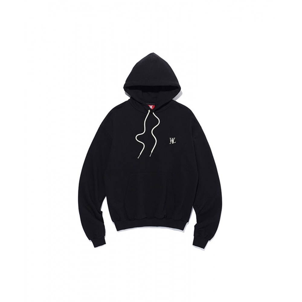 WOOALONG オーバーダイ セットアップ パーカー - BLACK