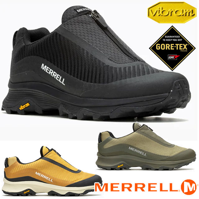 メレル MERRELL モアブ スピード ストーム モック ゴアテックス メンズ 防水 ハイキングシューズ トレッキングシューズ アウトドア J067561 ブラック J067563 ハーブ J067