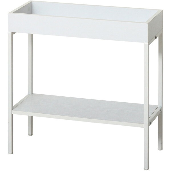 プランタースタンド棚付ワイド 白木目 23426 メーカー直送