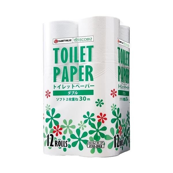 （まとめ） スマートバリュー トイレットペーパーダブル96個 N010J-W-8P3セット