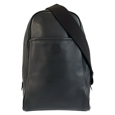 美品 ブラック 黒 シルバー金具 レザー ボディバッグ ショルダーバッグ メンズ 603540