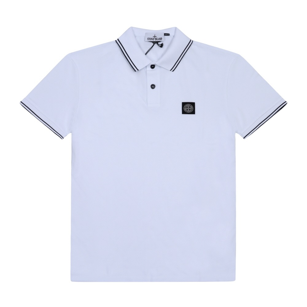 ストーンアイランド ミニワッペン ロゴパッチ ポロ 半袖Tシャツ K1S1522002SC